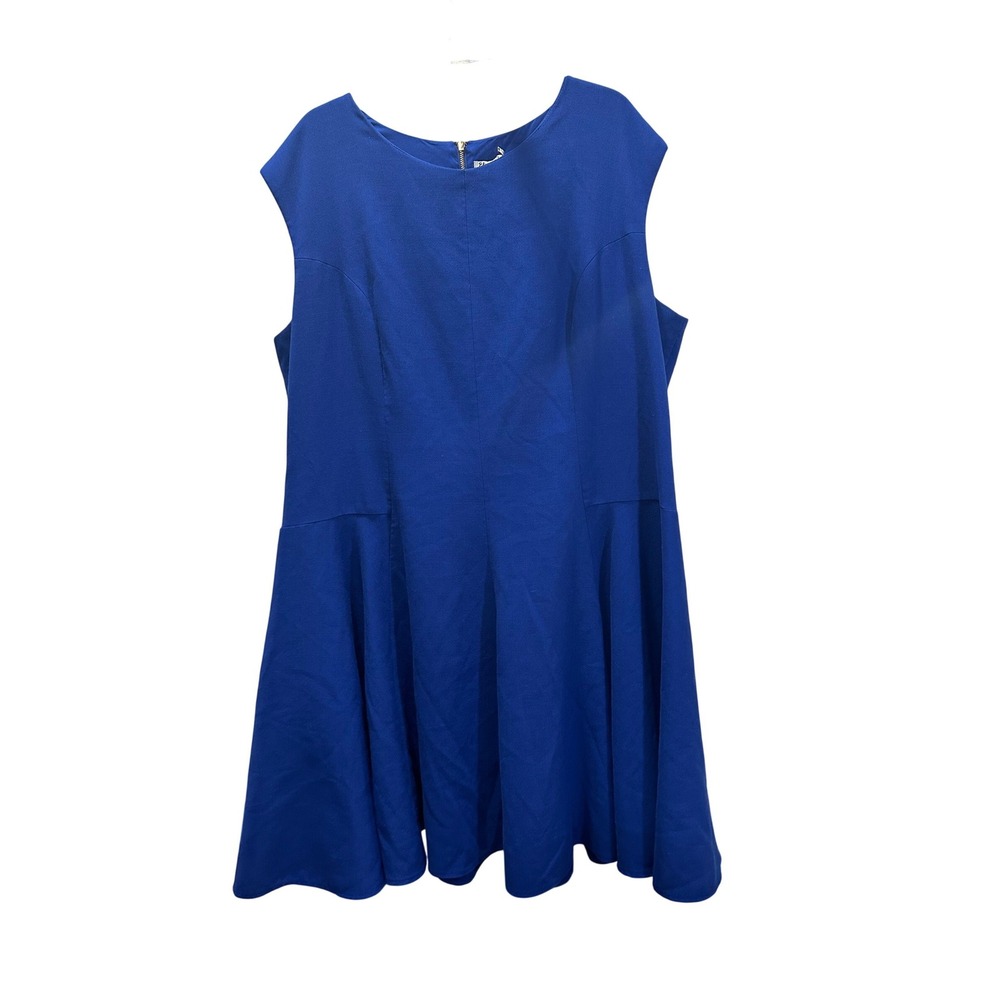 Eliza J Royal Blue Sleeveless Fit-and-Flare Dress